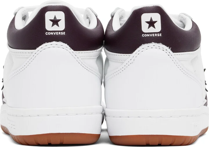 Converse White & Burgundy CONS Fastbreak Pro Sneakers - Image 2