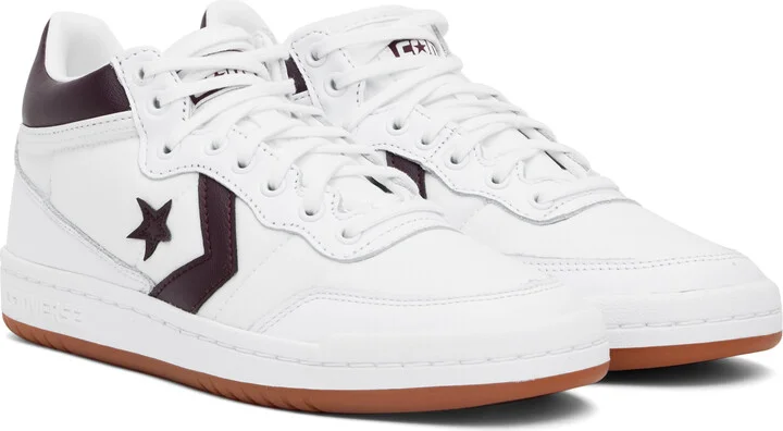 Converse White & Burgundy CONS Fastbreak Pro Sneakers - Image 4