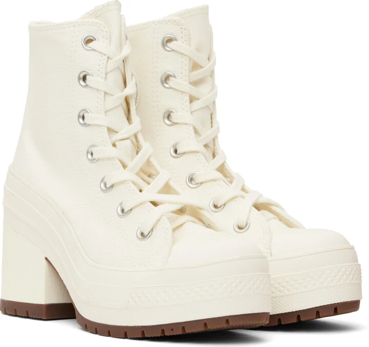 Converse White Chuck 70 De Luxe Heel High Top Sneakers - Image 4