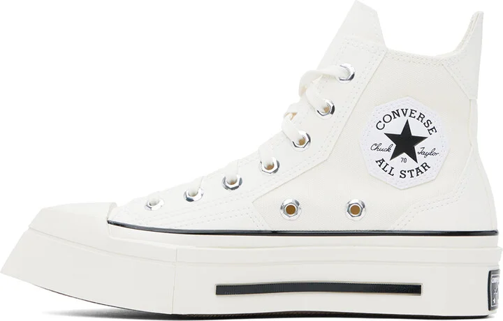 Converse White Chuck 70 De Luxe Squared High Top Sneakers - Image 3