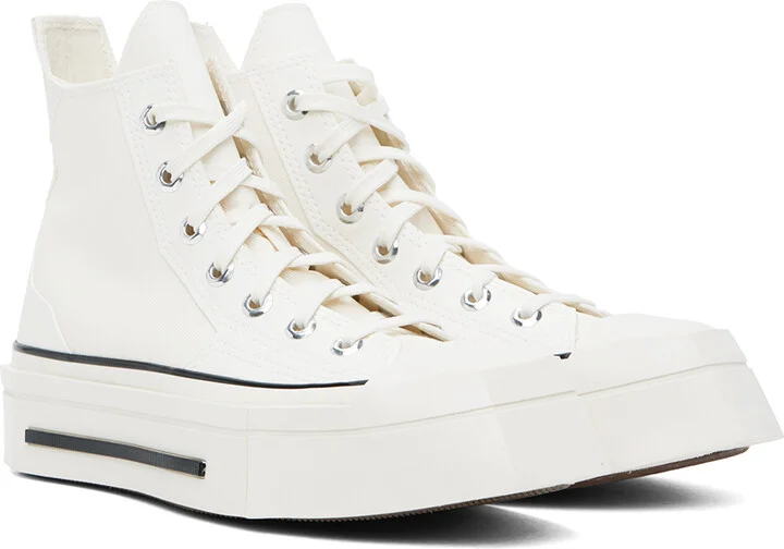 Converse White Chuck 70 De Luxe Squared High Top Sneakers - Image 4