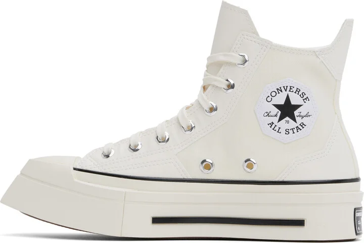 Converse White Chuck 70 De Luxe Squared High Top Sneakers - Image 3