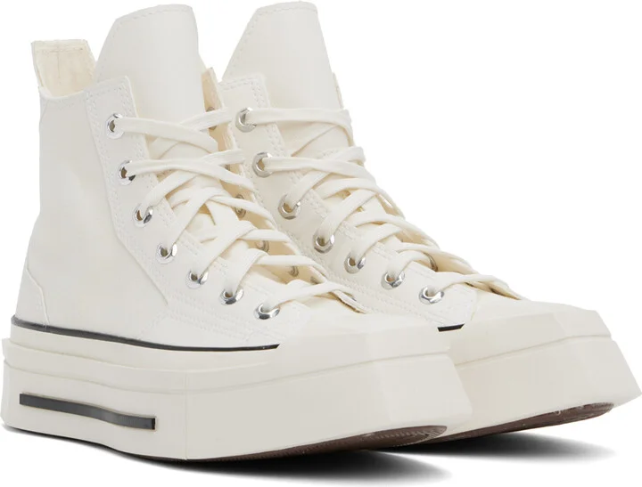 Converse White Chuck 70 De Luxe Squared High Top Sneakers - Image 4