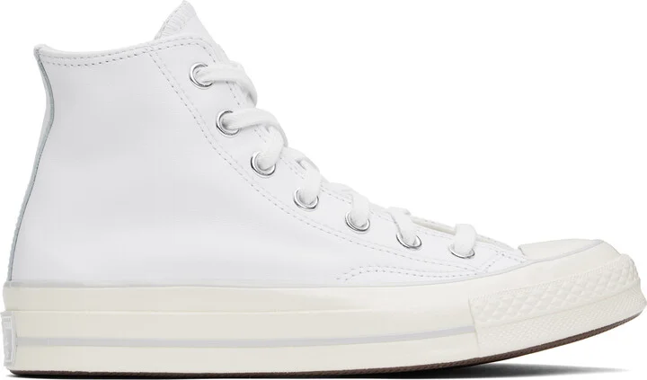 Converse White Chuck 70 Leather High Top Sneakers