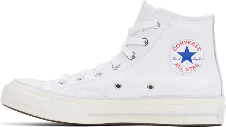 Converse White Chuck 70 Leather Sneakers - Image 3