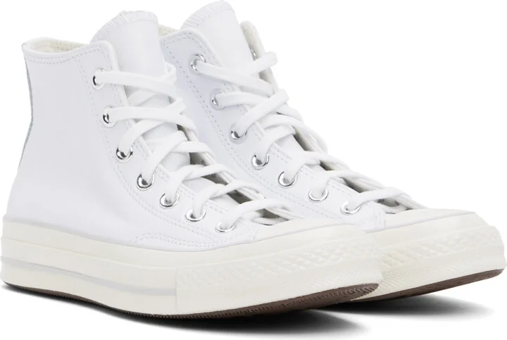 Converse White Chuck 70 Leather Sneakers - Image 4