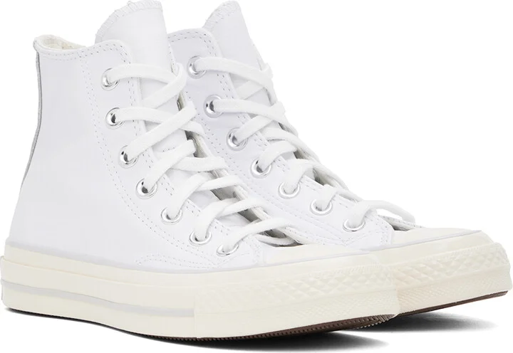 Converse White Chuck 70 Leather Sneakers - Image 4