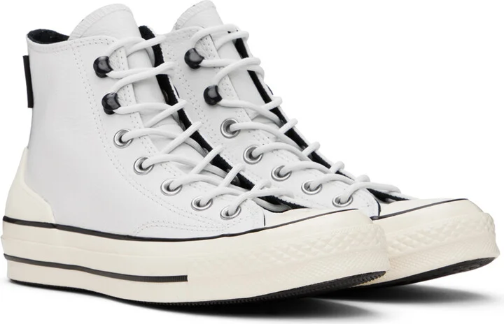 Converse White Chuck 70 Leather Sneakers - Image 4