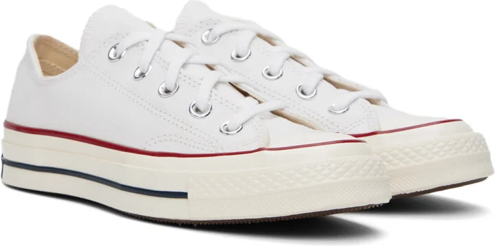 Converse White Chuck 70 Low Top Sneakers - Image 4
