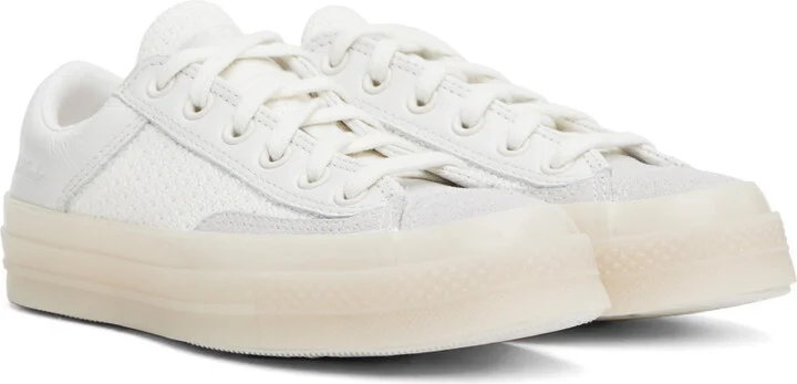 Converse White Chuck 70 Marquis Mixed Materials Low Top Sneakers - Image 4