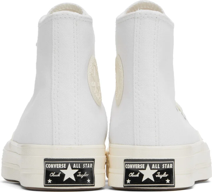 Converse White Chuck 70 Textured High Top Sneakers - Image 2