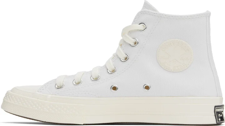 Converse White Chuck 70 Textured High Top Sneakers - Image 3
