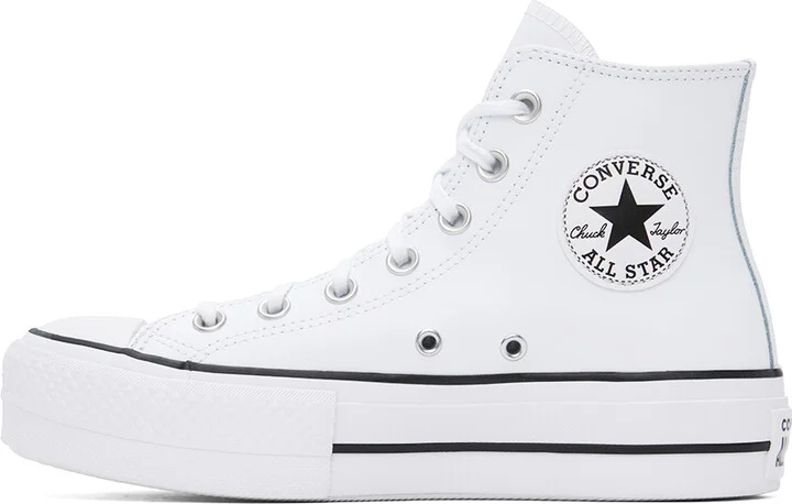 Converse White Chuck Taylor All Star Lift High Top Sneakers - Image 3