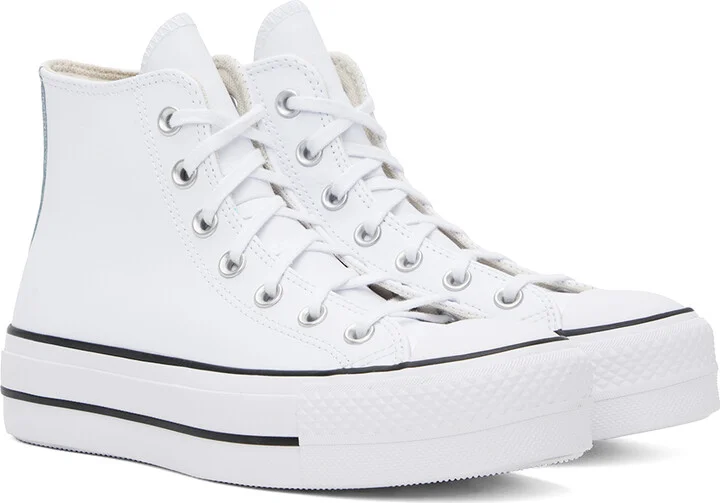 Converse White Chuck Taylor All Star Lift High Top Sneakers - Image 4