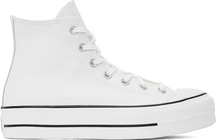Converse White Chuck Taylor All Star Lift Leather High Top Sneakers
