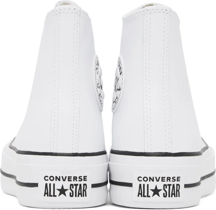 Converse White Chuck Taylor All Star Lift Leather Sneakers - Image 2