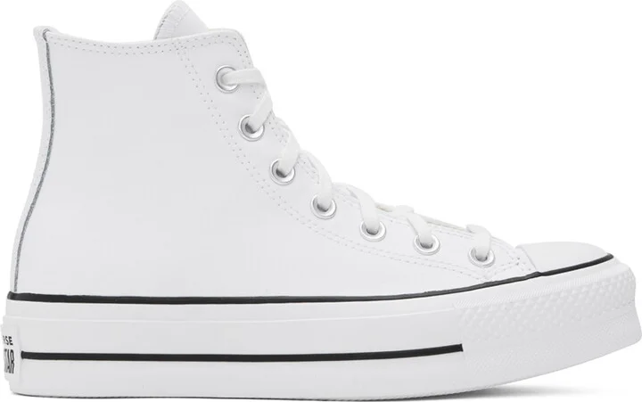 Converse White Chuck Taylor All Star Lift Leather Sneakers