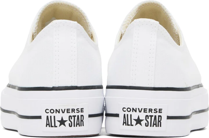 Converse White Chuck Taylor All Star Lift Low Top Sneakers - Image 2