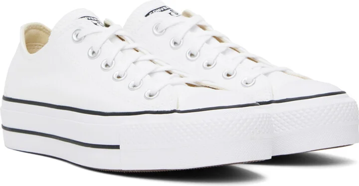 Converse White Chuck Taylor All Star Lift Low Top Sneakers - Image 4