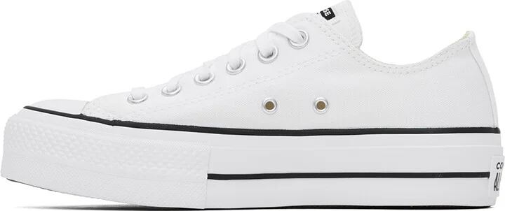 Converse White Chuck Taylor All Star Lift Low Top Sneakers - Image 3