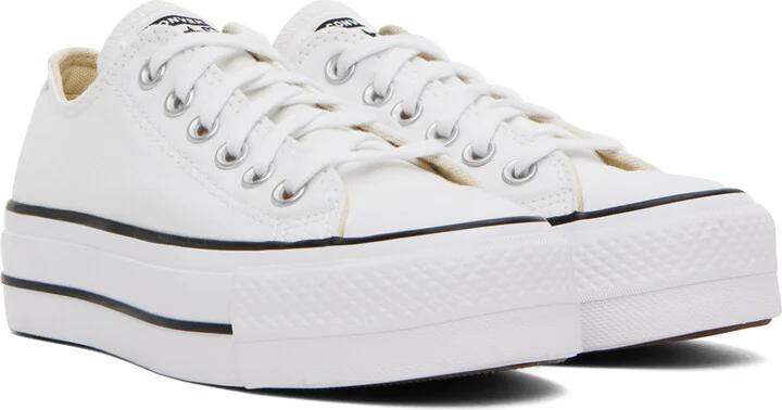 Converse White Chuck Taylor All Star Lift Sneakers - Image 4