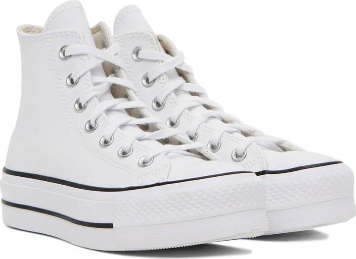 Converse White Chuck Taylor All Star Lift Sneakers - Image 4