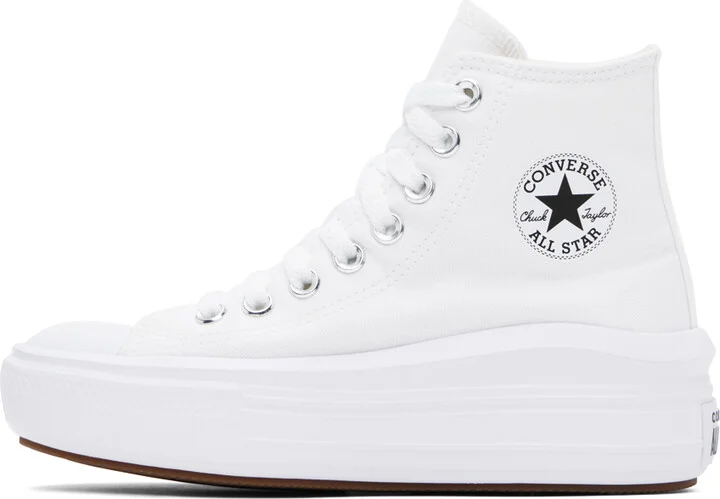 Converse White Chuck Taylor All Star Move High Top Sneakers - Image 3