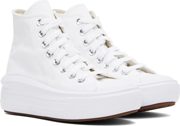 Converse White Chuck Taylor All Star Move High Top Sneakers - Image 4