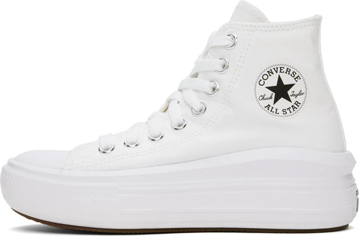 Converse White Chuck Taylor All Star Move High Top Sneakers - Image 3