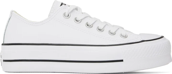 Converse White Chuck Taylor All Star Platform Leather Sneakers