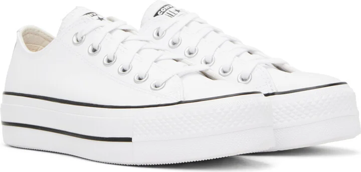 Converse White Chuck Taylor All Star Platform Sneakers - Image 4