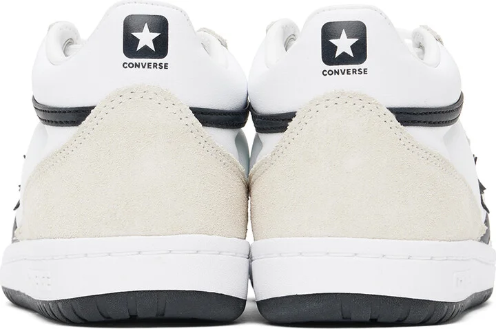 Converse White & Gray CONS Fastbreak Pro Mid Top Sneakers - Image 2