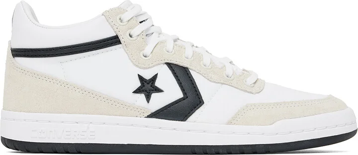 Converse White & Gray CONS Fastbreak Pro Mid Top Sneakers