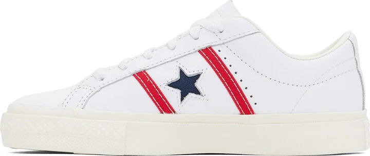 Converse White One Star Academy Pro Leather Low Top Sneakers - Image 3