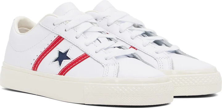 Converse White One Star Academy Pro Leather Low Top Sneakers - Image 4