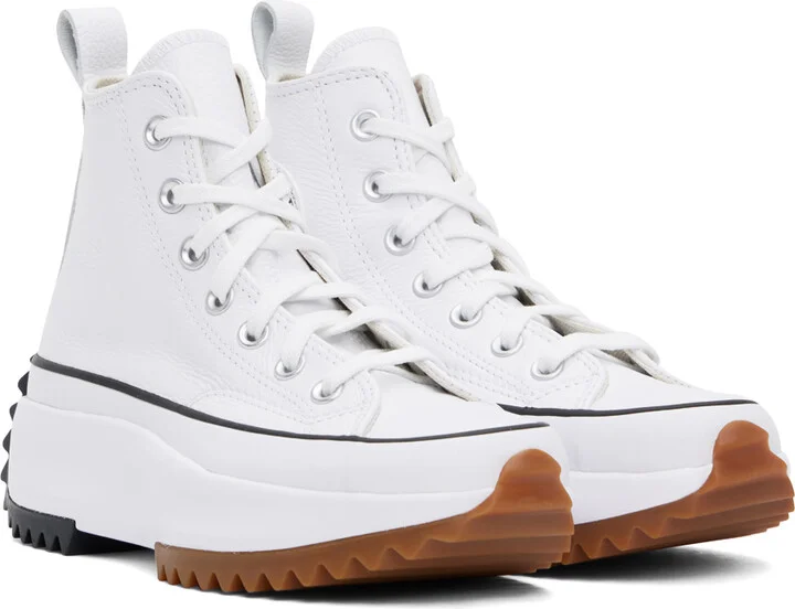 Converse White Run Star Hike Hi Sneakers - Image 4
