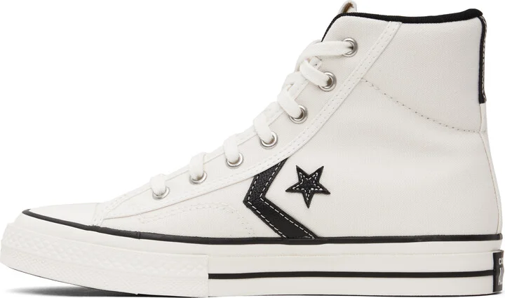 Converse White Star Player 76 High Top Sneakers - Image 3