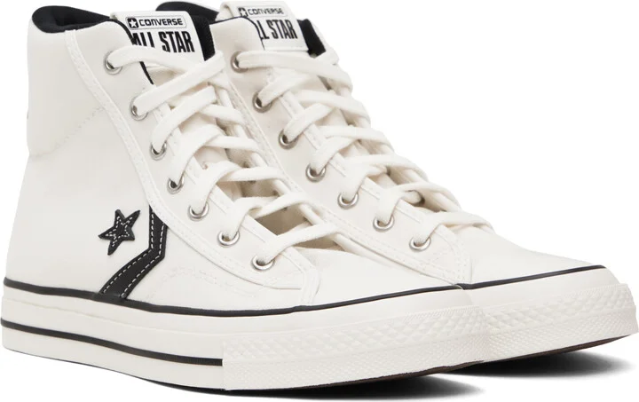 Converse White Star Player 76 High Top Sneakers - Image 4