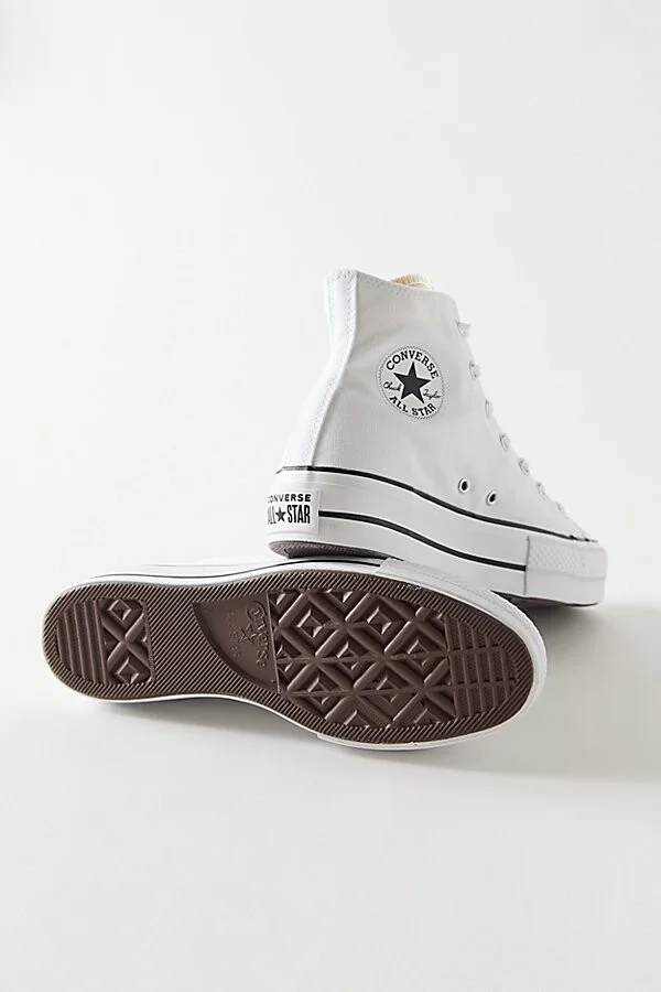 Converse Women's Chuck Taylor All Star Canvas Platform High Top Sneaker in White/Black/White - Image 5