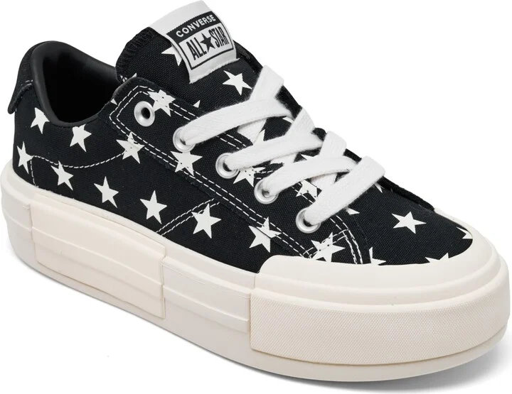 Converse Women's Chuck Taylor All Star Cruise Archive Stars Casual Sneakers from Finish Line - Black, Vintage White