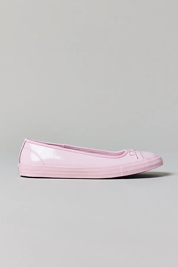 Converse Women's Chuck Taylor All Star Dainty Ballerina Patent Leather Ballet Flat in Sugar Berry/Sugar Berry - Image 3