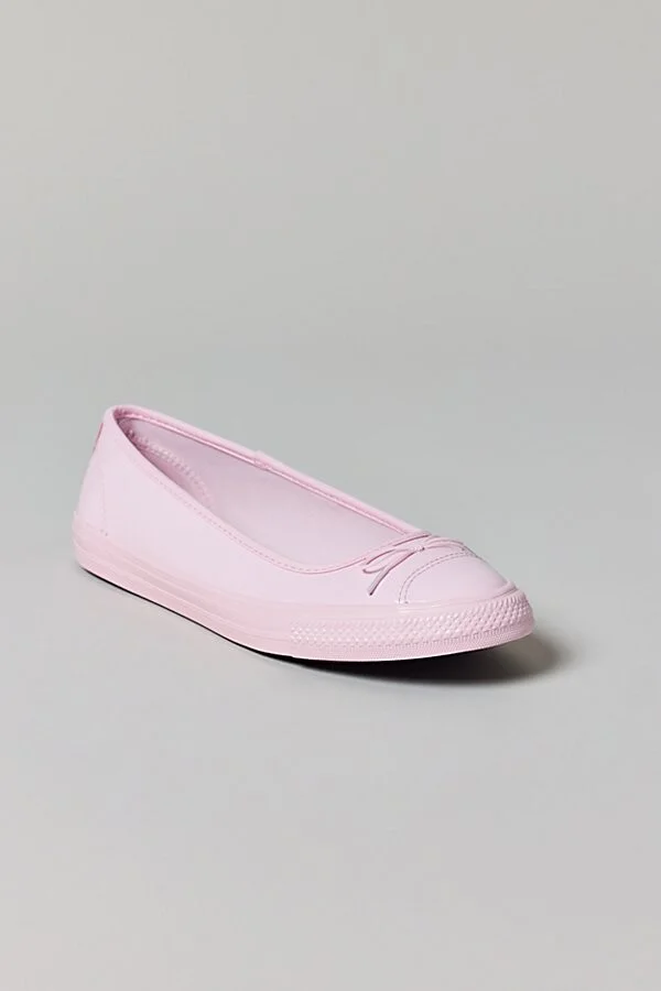 Converse Women's Chuck Taylor All Star Dainty Ballerina Patent Leather Ballet Flat in Sugar Berry/Sugar Berry - Image 4
