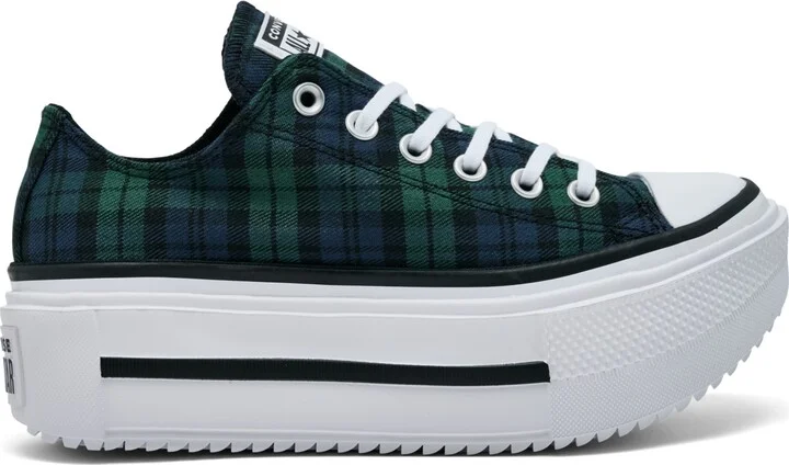 Converse Women's Chuck Taylor All Star Lift Double Stack Low Top Platform Casual Sneakers from Finish Line - Navy, Black, Branch Out - Image 2