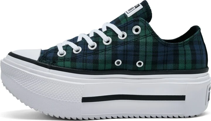 Converse Women's Chuck Taylor All Star Lift Double Stack Low Top Platform Casual Sneakers from Finish Line - Navy, Black, Branch Out - Image 3