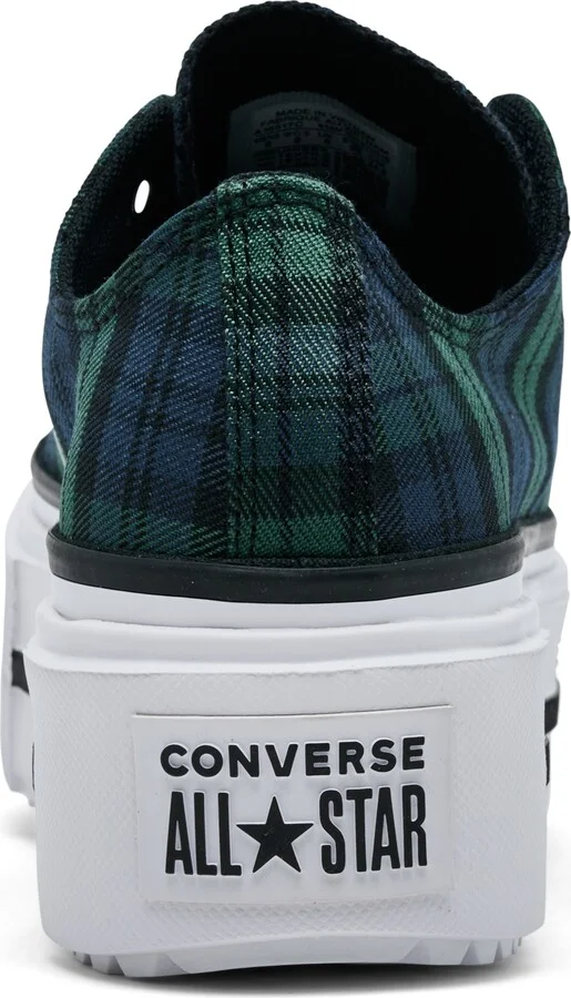 Converse Women's Chuck Taylor All Star Lift Double Stack Low Top Platform Casual Sneakers from Finish Line - Navy, Black, Branch Out - Image 4