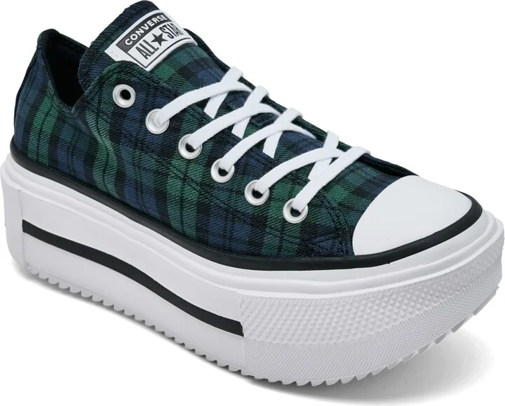 Converse Women's Chuck Taylor All Star Lift Double Stack Low Top Platform Casual Sneakers from Finish Line - Navy, Black, Branch Out