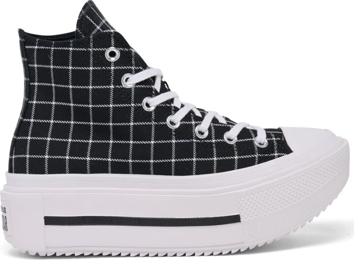 Converse Women's Chuck Taylor All Star Lift Double Stack Platform Casual Sneakers from Finish Line - Black, White - Image 2