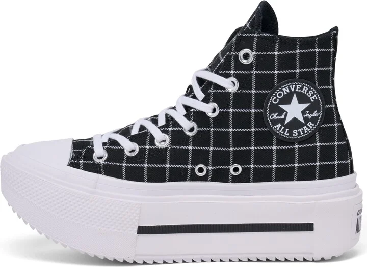 Converse Women's Chuck Taylor All Star Lift Double Stack Platform Casual Sneakers from Finish Line - Black, White - Image 3