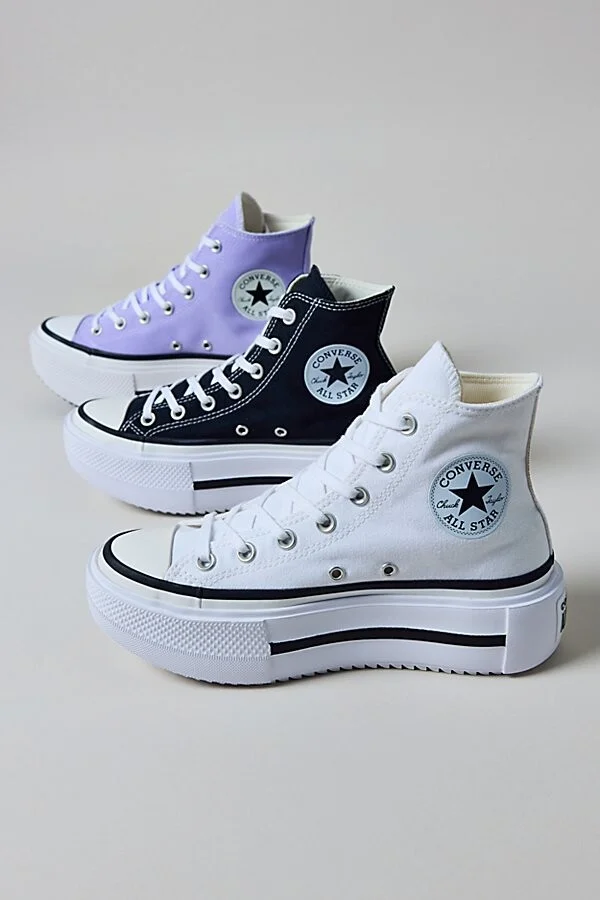 Converse Women's Chuck Taylor All Star Lift Double Stack Sneaker in Blk/Noir - Image 5