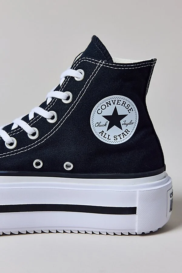 Converse Women's Chuck Taylor All Star Lift Double Stack Sneaker in Blk/Noir